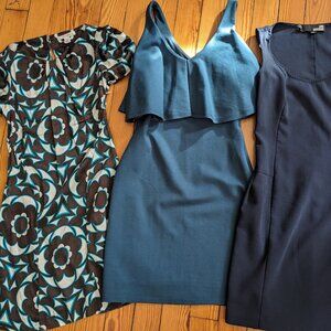 Three dresses of Banana Republic 0P, Gianni Bini XS, Love Moschino 2.d Moschino